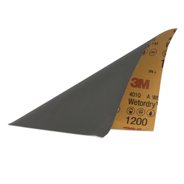 3M 3M Sandpaper, 9 in x 11 in, 1200 Grit, 5 sheets per pack, 20 packs per case, 20PK - 32022