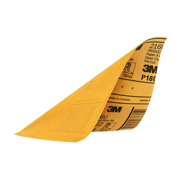 3M Sandpaper, 180 Grit, 9 in x 11 in, 20 per case, 20PK - 32545
