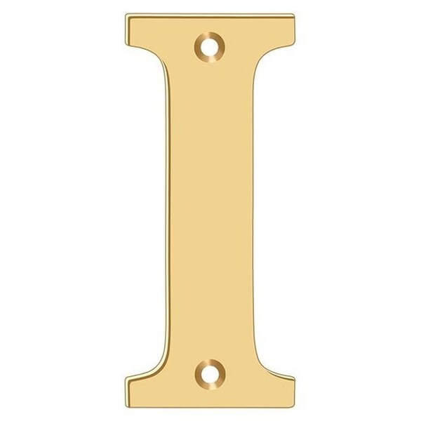 Deltana Residential Letter I Lifetime Brass 4" - RL4I-CR003