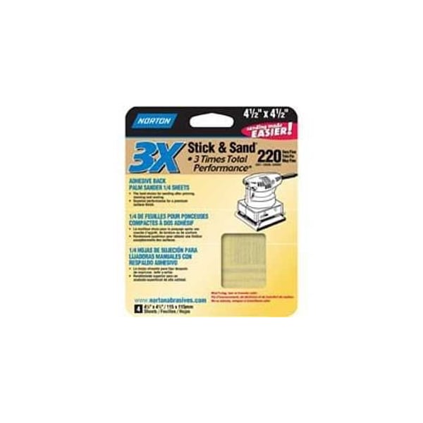 Norton Co ProSand 0766070 Sanding Sheet, 412 in L, 412 in W, Coarse, 60 Grit, Aluminum Oxide Abrasive - 5314
