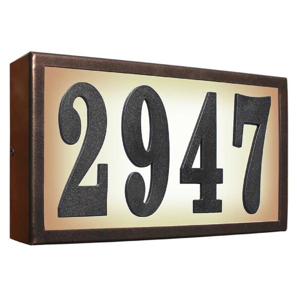 Book Publishing Co 6 in. Serrano Standard Lighted Address Plaque Do It Yourself Kit - Bronze Frame Color - GR2642854