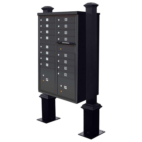 Book Publishing Co 10 in. Westhaven Decorative CBU Square Posts with Pyramid Finial- Black - GR2479988