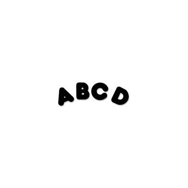 Trend Enterprises Trend 3 Casual Uppercase Ready Letters, Black, 1 Set - T79001