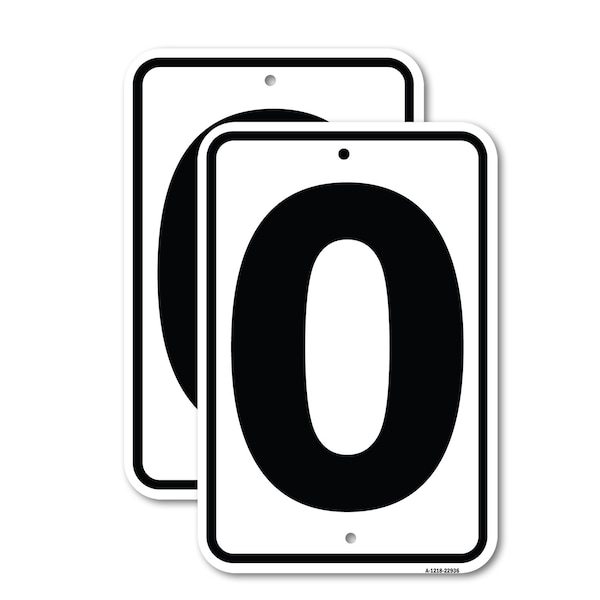 Signmission Sign with Letter O, 12'' X 18'' 2 Signs, Heavy Gauge Aluminum, 2PK - A-1218-2PACK-22936