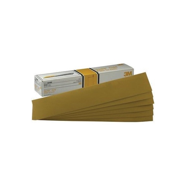 3M 3M Hookit Gold Sheet, 02473, 2 3/4 in x 16 in, P120C, 50 sheets per box, 50PK - 7000118766