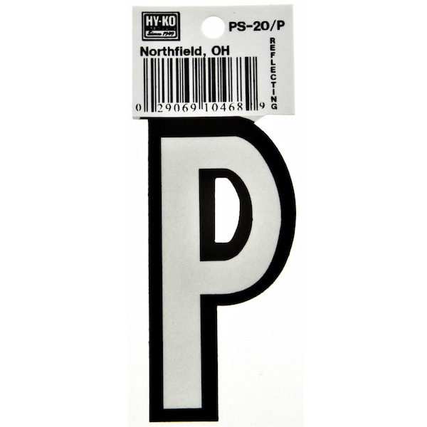 Hy-Ko 3.25In Boat Letter P, 10PK - A10468