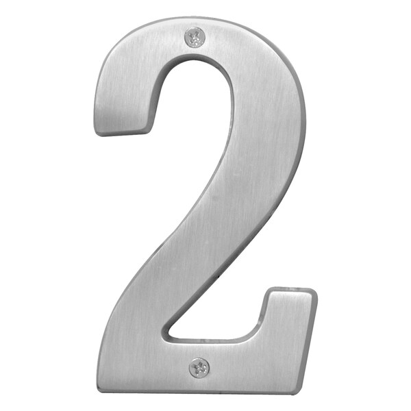 Hy-Ko 5In Satin Nickel Number 2, 3PK - A31012