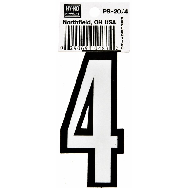 Hy-Ko 3.25In Boat Number 4, 10PK - A10483