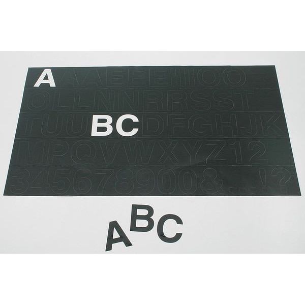 See All Industries Numbers And Letters, H5, Black, Plastic - LET-1