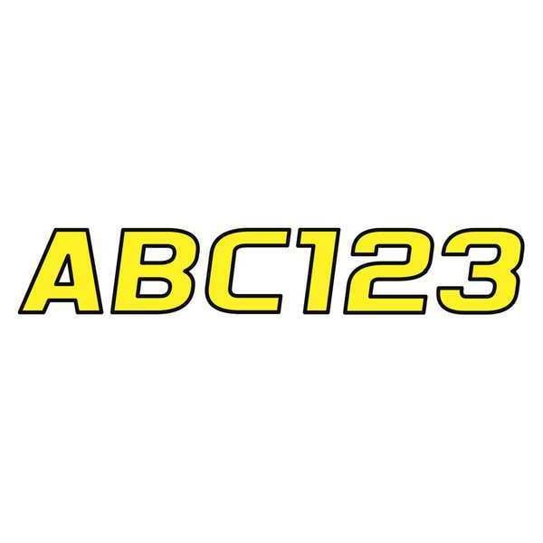 Hardline Products Number and Letter Combo Kit, Yellow, 3in.H - GYEBLK700