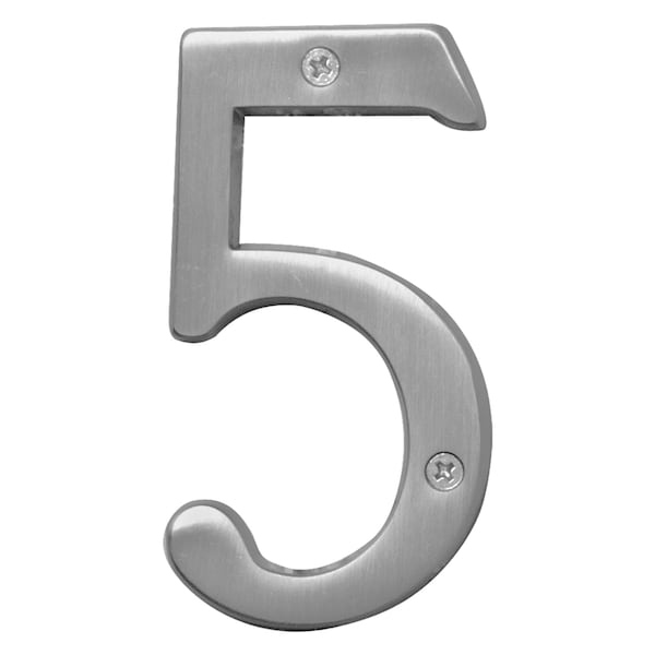 Hy-Ko 4In Satin Nickel Number 5, 3PK - A30935