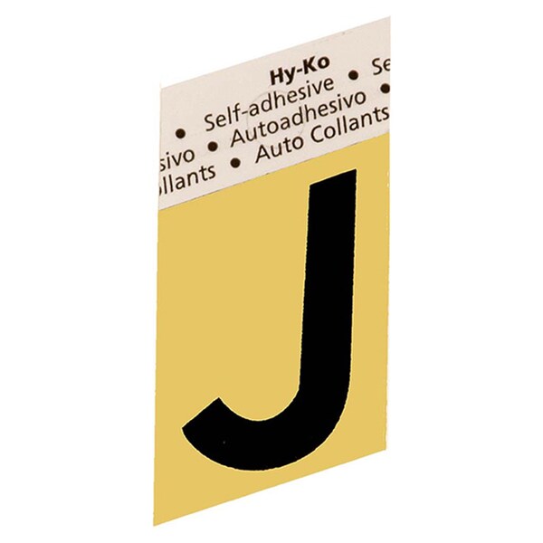 Hy-Ko 1.5 In Gold Aluminum Letter J, 10PK - B00266
