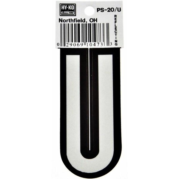 Hy-Ko 3.25In Boat Letter U, 10PK - A10473