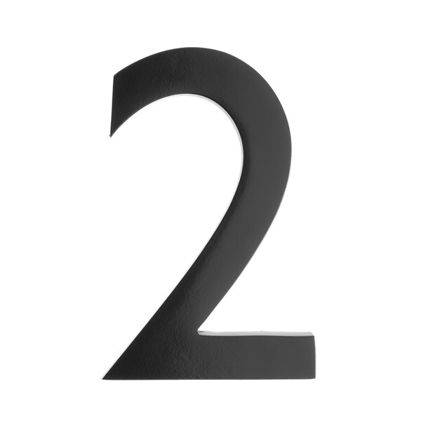 Architectural Mailboxes Brass 5 inch Floating House Number Black 2 - 3585B-2