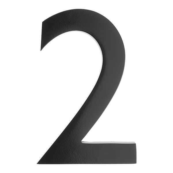 Architectural Mailboxes Brass 5 inch Floating House Number Black 2 - 3585B-2