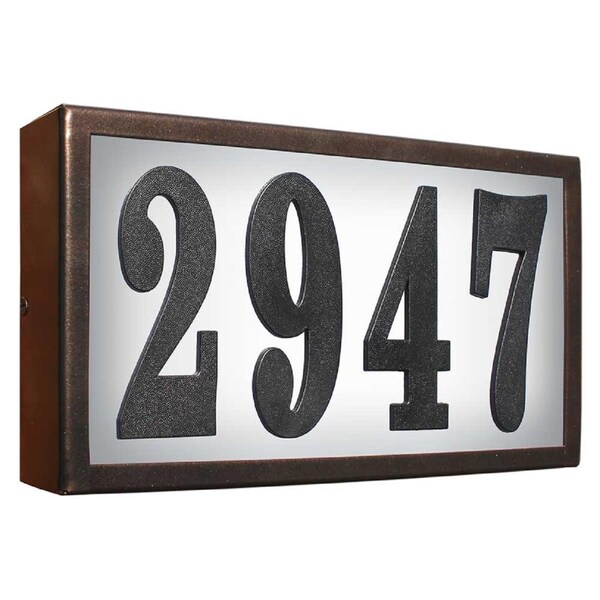 Book Publishing Co 6 in. Serrano Standard Lighted Address Plaque w/LED Lights Do It Yourself Kit - Bronze Frame Color - GR2642855