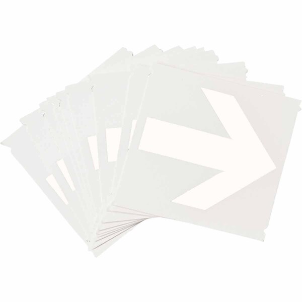 Brady Quik-Align 5040 Series Polyester 1 in Lbl Legend: Arrow Symbol White 10PK - 5040P-ARO