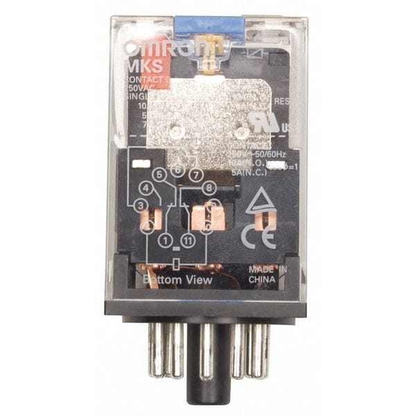 Relevador de propósito general Omron, 24V AC Coil Volts, Octal, 11 Pines, 3PDT - MKS3PI5AC24