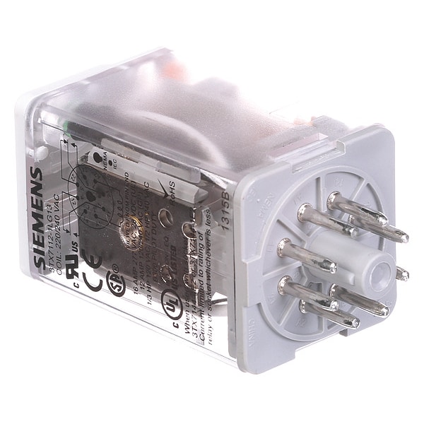 Relevador de Inserción Siemens, 240V AC Volts en Bobina, Octal, 8 Pines, DPDT - 3TX7112-1LG13