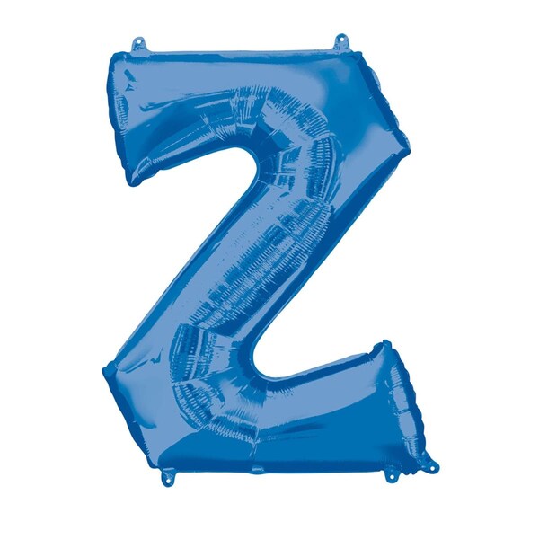 Anagram 33 in. Letter Z Shape Foil Balloon Blue - 86472