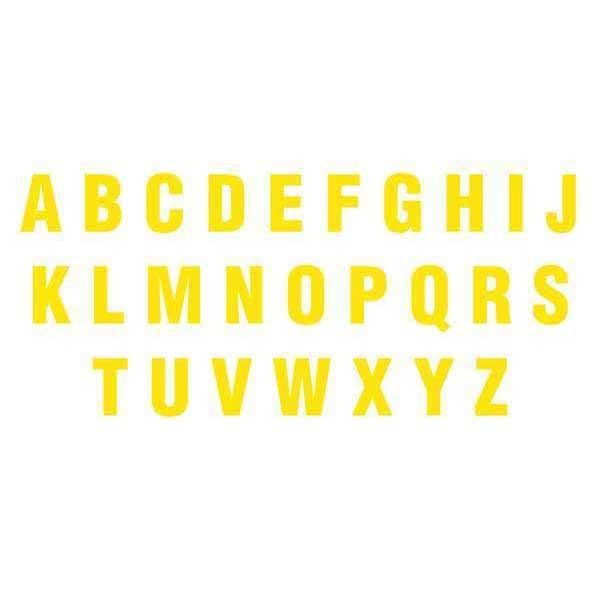 Magna Visual Die Cut Letter Magnets, 3", Yellow, PK108 - DCA-32