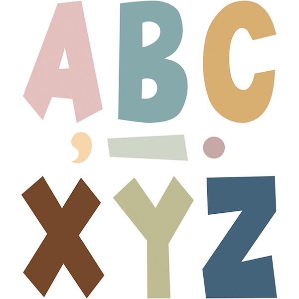Roomfactory 7 in. Everyone is Welcome Fun Font Letters, 3PK - RO3493289