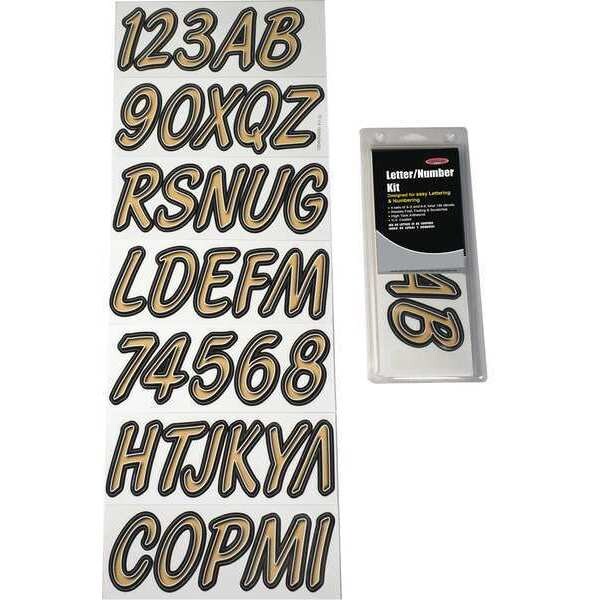 Hardline Products Number and Letter Combo Kit, Brown, 3 in.H - GBRBKG400