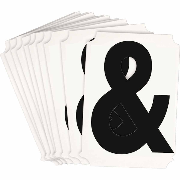 Brady Quik-Align 8215 Series Polyester 3 in Lbl Legend: & Black 10PK - 8215P-&