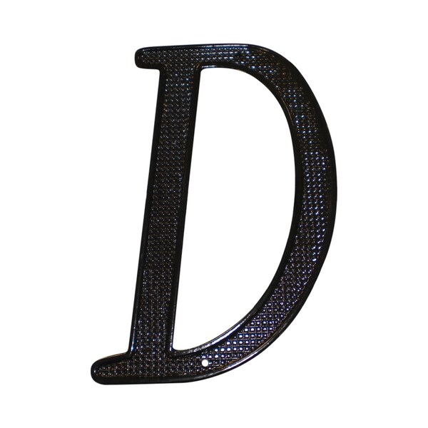 Pamex 4in Zinc Nail On House Letter D Matte Black Finish - DD0740DBL