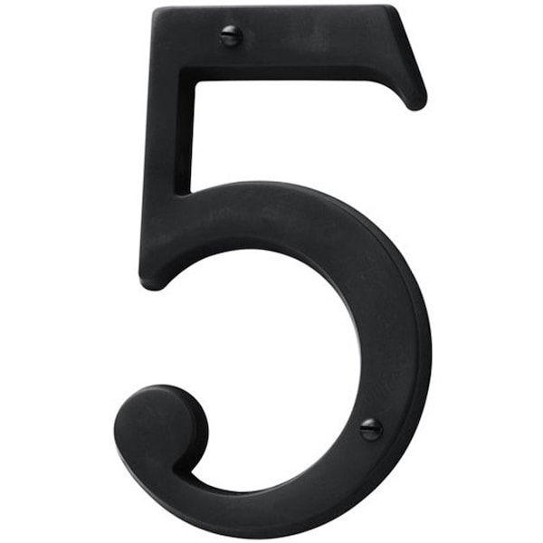 Delaney Hardware No. 5 BLACK METAL HOUSE NUMBER - 4205005