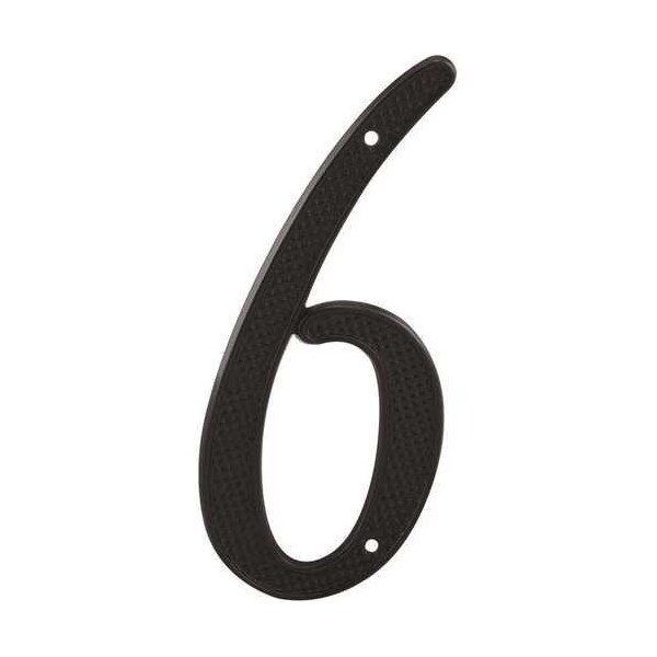 Delaney Hardware No. 6 BLACK METAL HOUSE NUMBER - 4205006