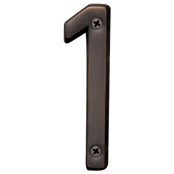 Hy-Ko 4In Old World Bronze Number 1, 3PK - A30941