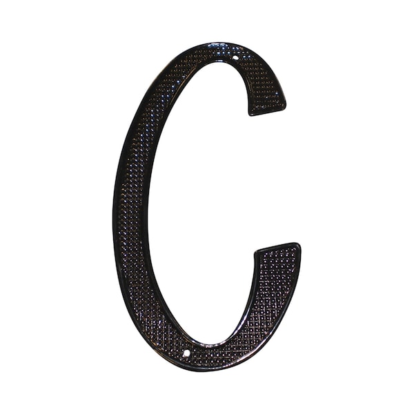 Pamex 4in Zinc Nail On House Letter C Matte Black Finish - DD0740CBL