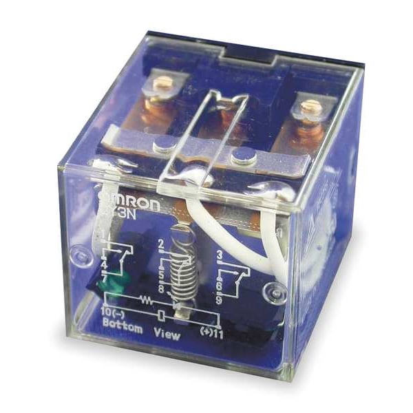 Relé de Propósito General de Omron, 24V AC Coil Volts, Cuadrado, 11 Pines, 3PDT - LY3N-AC24