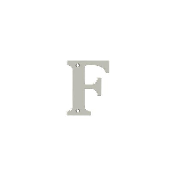 Deltana Residential Letter F Satin Nickel 4" - RL4F-15