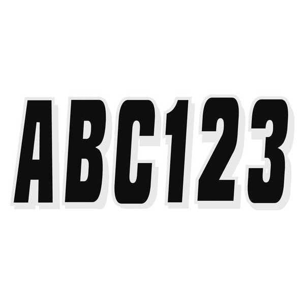 Hardline Products Number and Letter Combo Kit, Black, 3in. H - GBLKSI320