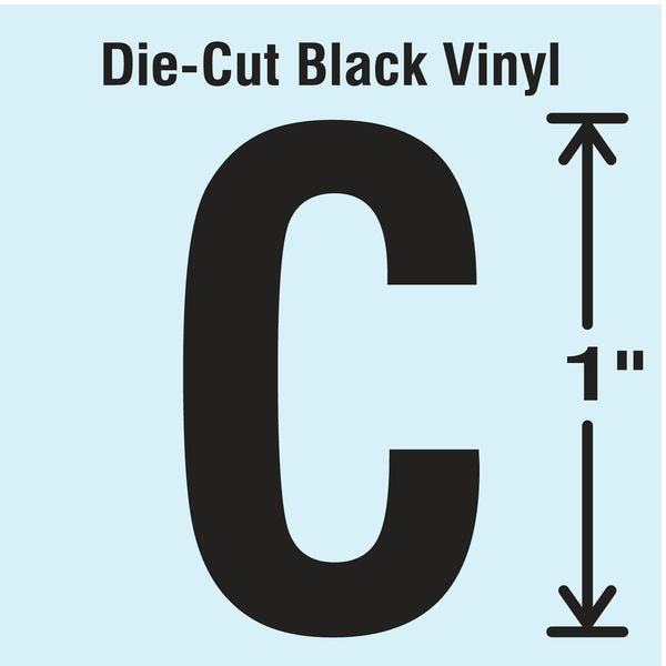 Stranco Die Cut Letter Label, C, 10 Cards, PK10 - DBV-1-C-10