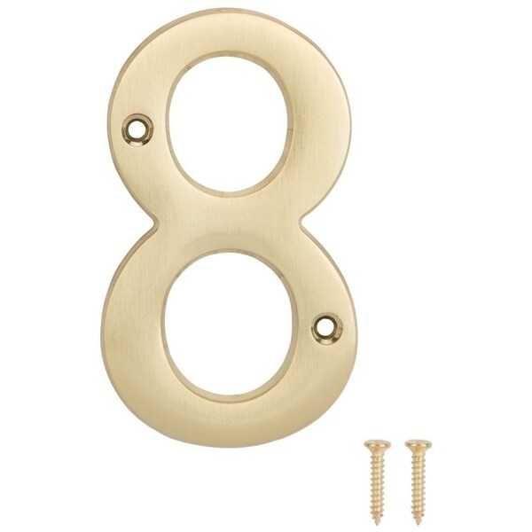 Prosource House Number, Character: 8, 4 in H Character, 2.28 in W Character - N-Z048PB3L-PS