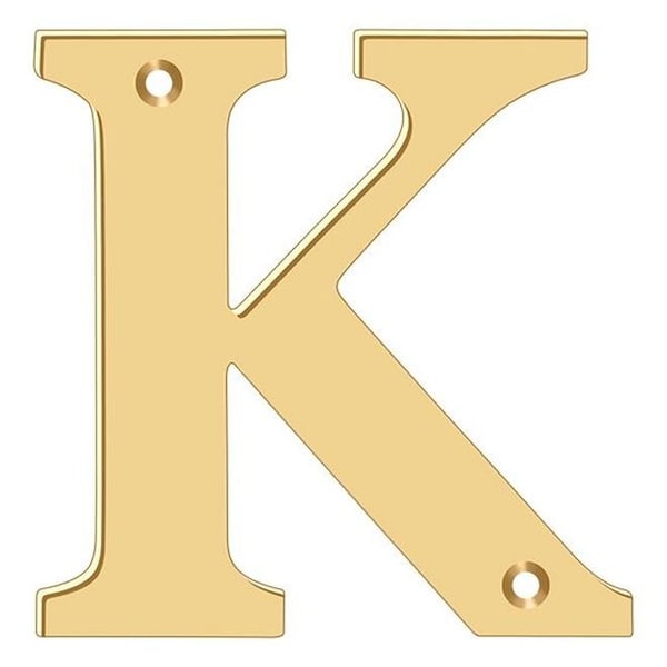 Deltana Residential Letter K Lifetime Brass 4" - RL4K-CR003