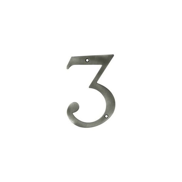 Deltana RN6-3U15A 6 House Number Antique Nickel, 10PK - RN6-3U15A-XCP10