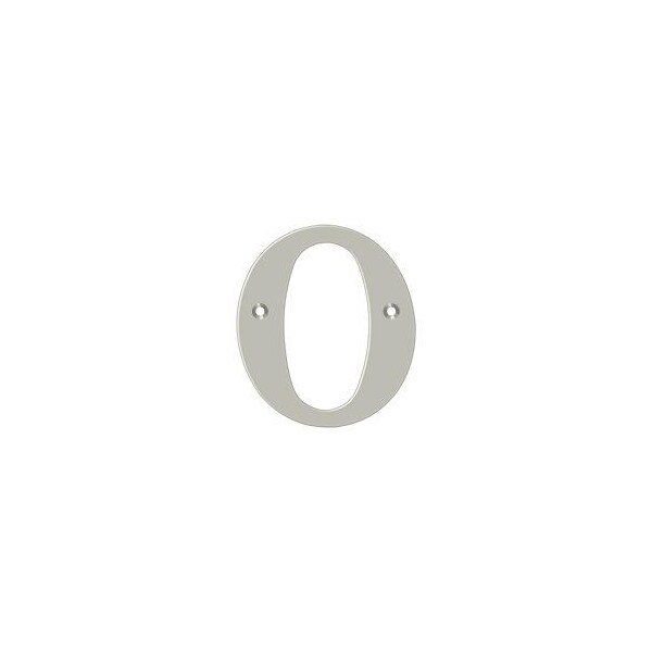 Deltana Residential Letter O Satin Nickel 4" - RL4O-15