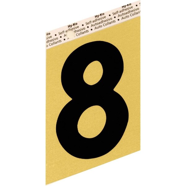 Hy-Ko Aluminum 3-1/2 In. Non-Reflective Adhesive Number Eight - GG-25/8
