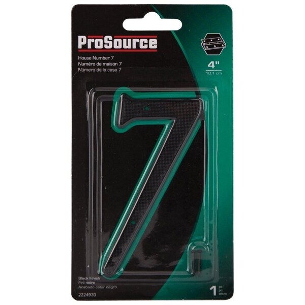Prosource House Number, Character: 7, 4 in H Character, 2.21 in W Character - N-017-PS