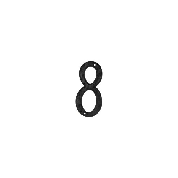 Deltana 4 Height Residential Door Signs Number 8 Black - RNZ4-8
