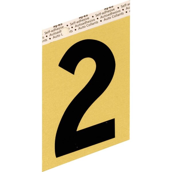 Hy-Ko Aluminum 3-1/2 In. Non-Reflective Adhesive Number Two - GG-25/2