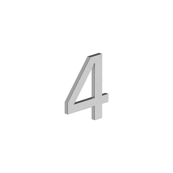 Deltana 4 NUMBER 4, E SERIES W/ RISERS, STAINLESS STEEL in Brushed Stainless - RNE-4U32D