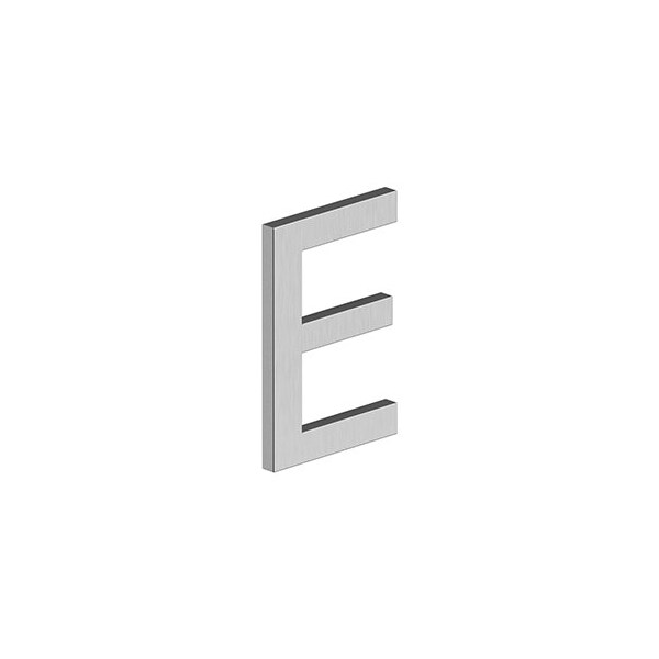 Deltana 4 LETTER E, E SERIES W/ RISERS, STAINLESS STEEL in Brushed Stainless - RNE-EU32D