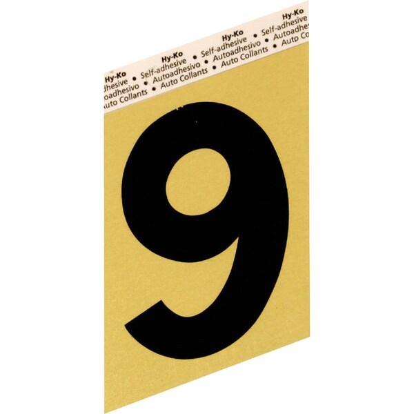 Hy-Ko Aluminum 3-1/2 In. Non-Reflective Adhesive Number Nine - GG-25/9