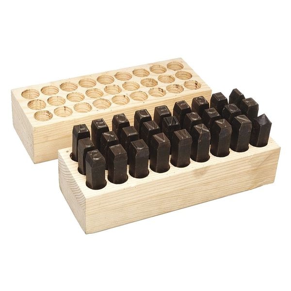 Zoro Select Letter Stamp Set, A-Z and Period, 27 pcs. - 3XDH9
