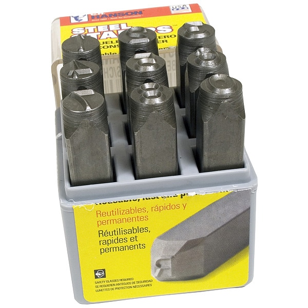 C.H. Hanson Number Set, 1/4 In. H, Steel - 26141
